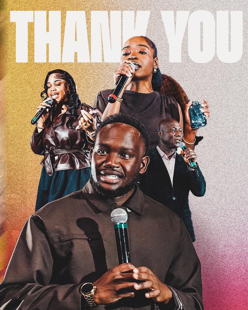 Thank you graphic with Davins Manasse and the worship team