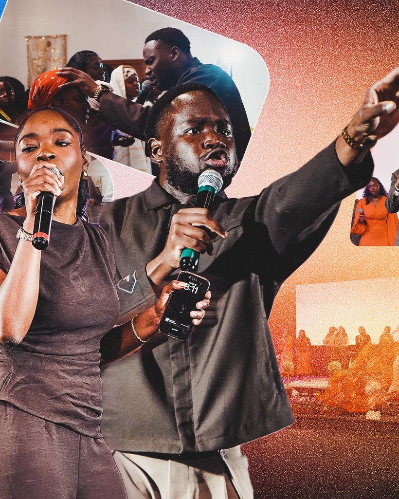 Worship leader and Davins Manasse ministering together